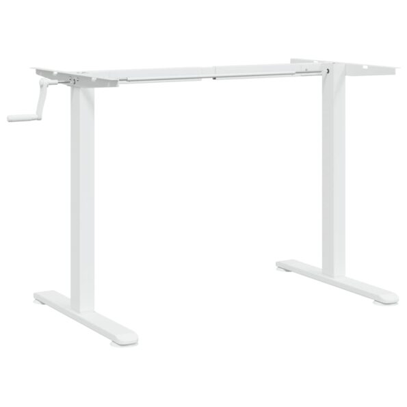 vidaXL Rám stola na státie biely (94-135)x60x(70-114) cm oceľ – Obrázok 2
