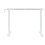 vidaXL Rám stola na státie biely (94-135)x60x(70-114) cm oceľ – Obrázok 5