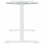 vidaXL Rám stola na státie biely (94-135)x60x(70-114) cm oceľ – Obrázok 6