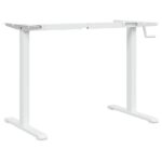 vidaXL Rám stola na státie biely (94-135)x60x(70-114) cm oceľ – Obrázok 7