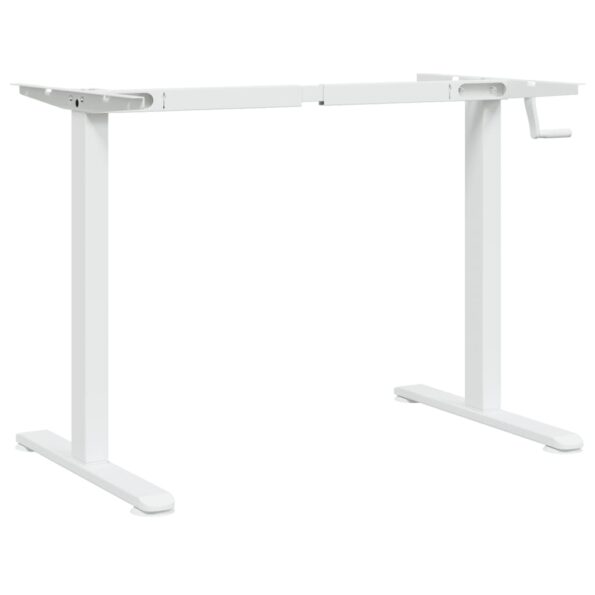 vidaXL Rám stola na státie biely (94-135)x60x(70-114) cm oceľ – Obrázok 7