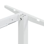 vidaXL Rám stola na státie biely (94-135)x60x(70-114) cm oceľ – Obrázok 9