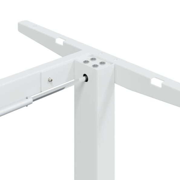vidaXL Rám stola na státie biely (94-135)x60x(70-114) cm oceľ – Obrázok 9