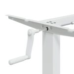 vidaXL Rám stola na státie biely (94-135)x60x(70-114) cm oceľ – Obrázok 10