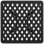 vidaXL Záhradný stôl čierny 53x53x53 cm liaty hliník – Obrázok 8