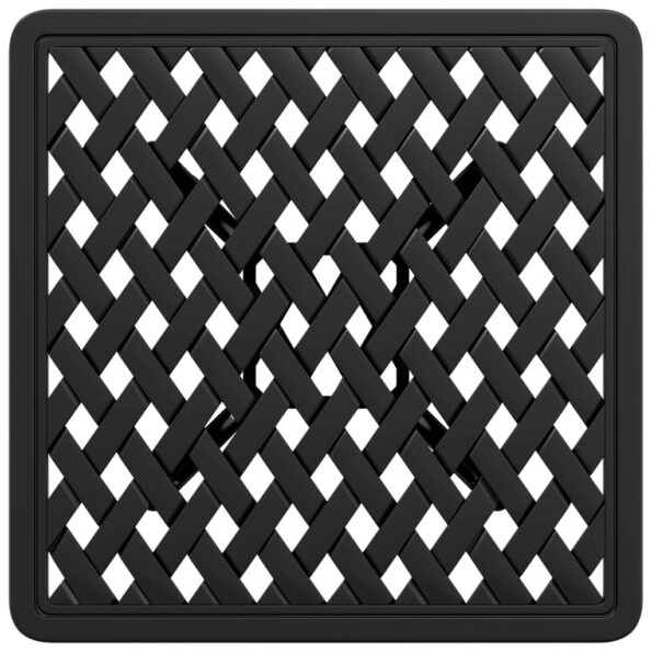 vidaXL Záhradný stôl čierny 53x53x53 cm liaty hliník – Obrázok 8