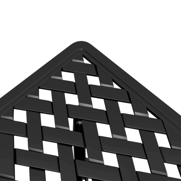 vidaXL Záhradný stôl čierny 53x53x53 cm liaty hliník – Obrázok 9