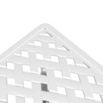 vidaXL Záhradný stôl biely 53x53x53 cm liaty hliník – Obrázok 9