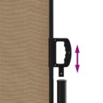 vidaXL Zaťahovacia bočná markíza, sivohnedá 140x600 cm – Obrázok 6