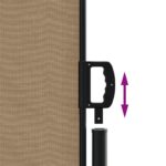 vidaXL Zaťahovacia bočná markíza, sivohnedá 180x600 cm – Obrázok 6