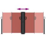 vidaXL Zaťahovacia bočná markíza, tehlová 120x600 cm – Obrázok 5