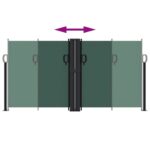 vidaXL Zaťahovacia bočná markíza, tmavozelená 120x600 cm – Obrázok 5