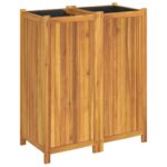 vidaXL Záhradný kvetináč s vložkou 84x42x100 cm, akáciový masív – Obrázok 2