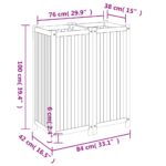 vidaXL Záhradný kvetináč s vložkou 84x42x100 cm, akáciový masív – Obrázok 9