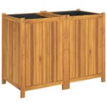 vidaXL Záhradný kvetináč s vložkou 100x50x75 cm, akáciový masív – Obrázok 2