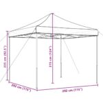 vidaXL Skladací pop-up párty stan tehlový 292x292x315 cm – Obrázok 9