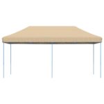vidaXL Skladací pop-up párty stan béžový 580x292x315 cm – Obrázok 3