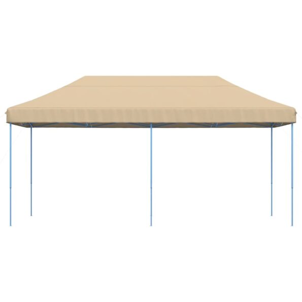 vidaXL Skladací pop-up párty stan béžový 580x292x315 cm – Obrázok 3
