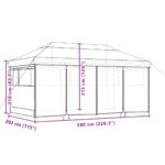 vidaXL Skladací pop-up párty stan so 4 bočnými stenami béžový – Obrázok 10