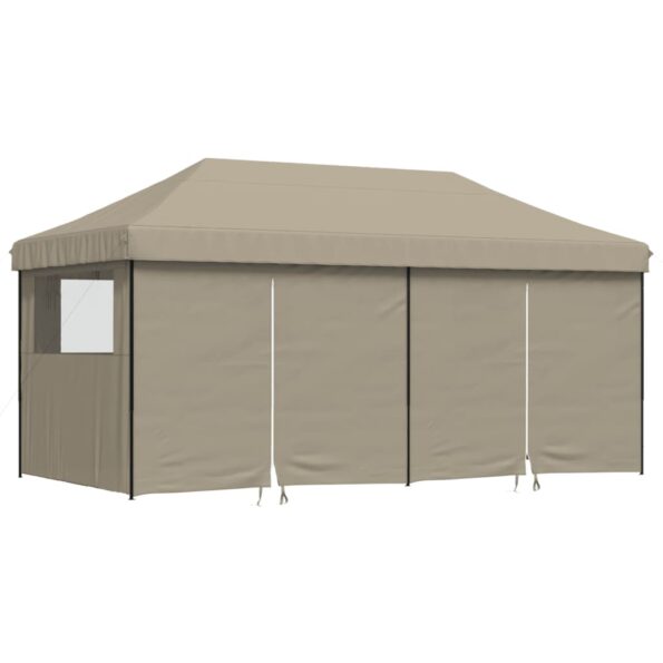 VXL8721012491571_a_en_hd_1.jpg vidaXL Skladací pop-up párty stan so 4 bočnými stenami sivohnedý – Obrázok 2