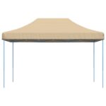 vidaXL Skladací pop-up párty stan béžový 440x292x315 cm – Obrázok 3