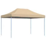 vidaXL Skladací pop-up párty stan béžový 440x292x315 cm – Obrázok 5
