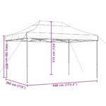 vidaXL Skladací pop-up párty stan béžový 440x292x315 cm – Obrázok 9