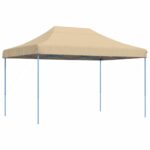 vidaXL Skladací pop-up párty stan béžový 410x279x315 cm – Obrázok 2