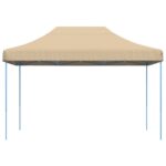 vidaXL Skladací pop-up párty stan béžový 410x279x315 cm – Obrázok 3