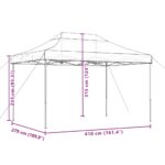 vidaXL Skladací pop-up párty stan béžový 410x279x315 cm – Obrázok 9