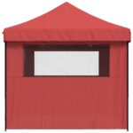 vidaXL Skladací pop-up párty stan so 4 bočnými stenami vínový – Obrázok 4