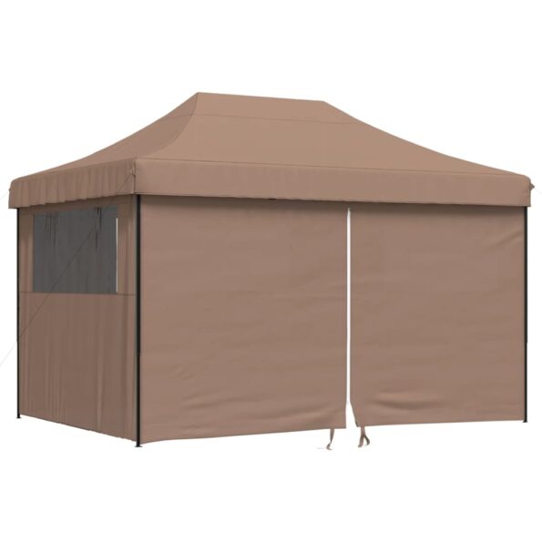 VXL8721012492318_a_en_hd_1.jpg vidaXL Skladací pop-up párty stan so 4 bočnými stenami hnedý – Obrázok 2