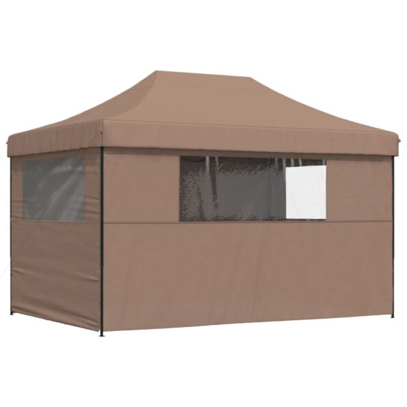 VXL8721012492318_g_en_hd_3.jpg vidaXL Skladací pop-up párty stan so 4 bočnými stenami hnedý – Obrázok 5