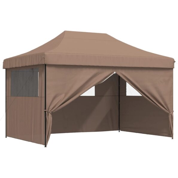 VXL8721012492318_g_en_hd_5.jpg vidaXL Skladací pop-up párty stan so 4 bočnými stenami hnedý – Obrázok 7