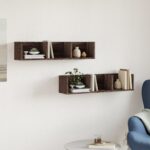 vidaXL Nástenné skrinky 2 ks hnedý dub 75x18x16,5 cm kompozitné drevo – Obrázok 3