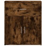 vidaXL Komoda dymový dub 60x31x70 cm kompozitné drevo – Obrázok 5