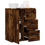 vidaXL Komoda dymový dub 60x31x70 cm kompozitné drevo – Obrázok 4