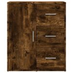 vidaXL Komoda dymový dub 60x31x70 cm kompozitné drevo – Obrázok 5