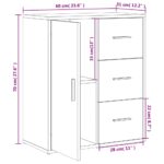 vidaXL Komoda dymový dub 60x31x70 cm kompozitné drevo – Obrázok 10