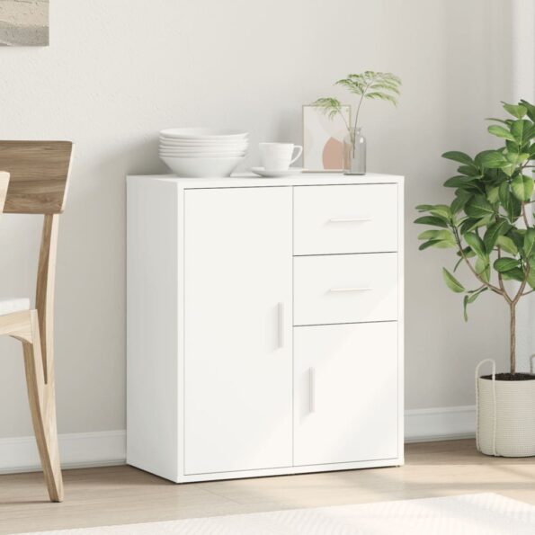 vidaXL Komoda biela 60x31x70 cm kompozitné drevo – Obrázok 3
