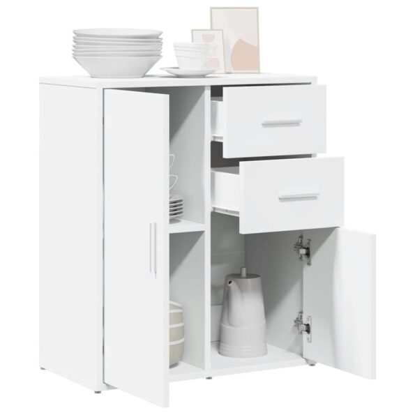 vidaXL Komoda biela 60x31x70 cm kompozitné drevo – Obrázok 4