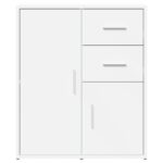 vidaXL Komoda biela 60x31x70 cm kompozitné drevo – Obrázok 5