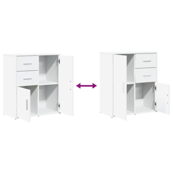 vidaXL Komoda biela 60x31x70 cm kompozitné drevo – Obrázok 9