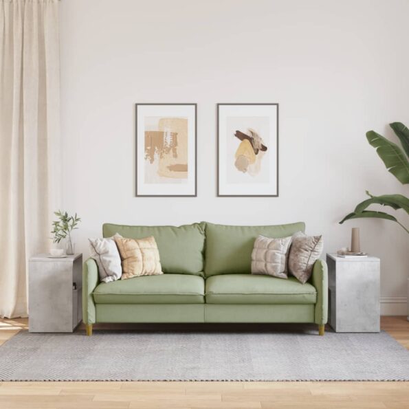 vidaXL Príručné stolíky 2 ks betónové sivé 50x30x50cm kompozitné drevo – Obrázok 3