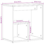 vidaXL Príručné stolíky 2 ks betónové sivé 50x30x50cm kompozitné drevo – Obrázok 11