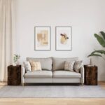 vidaXL Bočné stolíky 2 ks dymový dub 50x30x50 kompozitné drevo – Obrázok 3