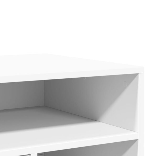 vidaXL Stojan na tlačiareň s kolieskami biely 60x50x67 cm – Obrázok 8