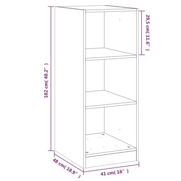 vidaXL Šatník čierny 48x41x102 cm kompozitné drevo – Obrázok 10