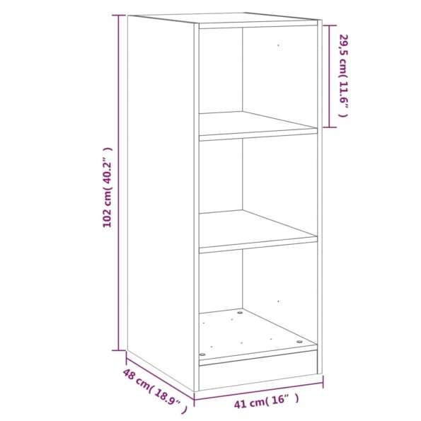 vidaXL Šatník hnedý dub 48x41x102 cm kompozitné drevo – Obrázok 10