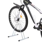 vidaXL Stojan na 1 bicykel podlahový voľne stojaci pozinkovaná oceľ – Obrázok 2